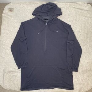 Forever 21 Women’s Grey 1/2 Zip Hoodie: Size Medium